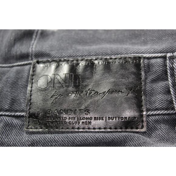 One X Oneteaspoon High Waist Cutoff Roll Cuff Shorts Black Cutout Waist Size 25 - Picture 6 of 12